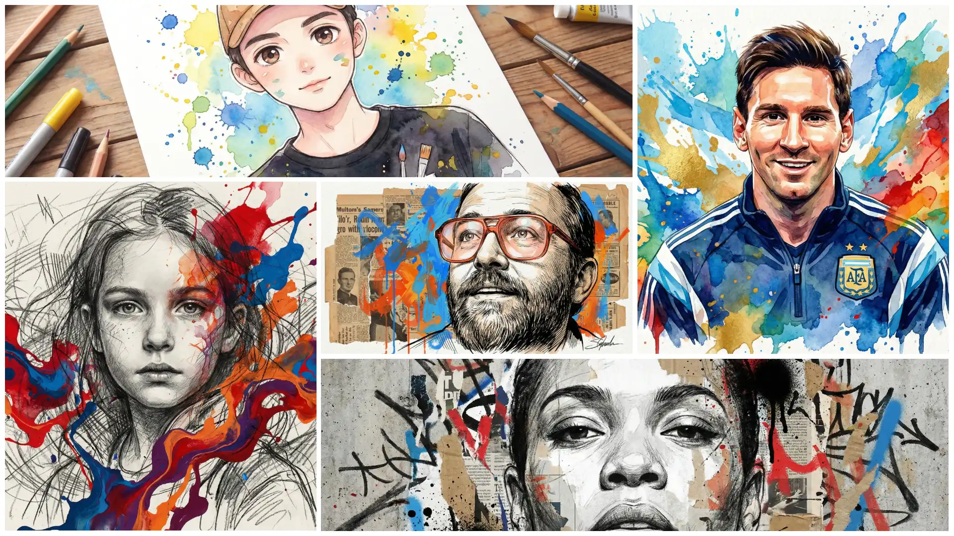 Ink Splash Painting AI Photo Editing Prompts