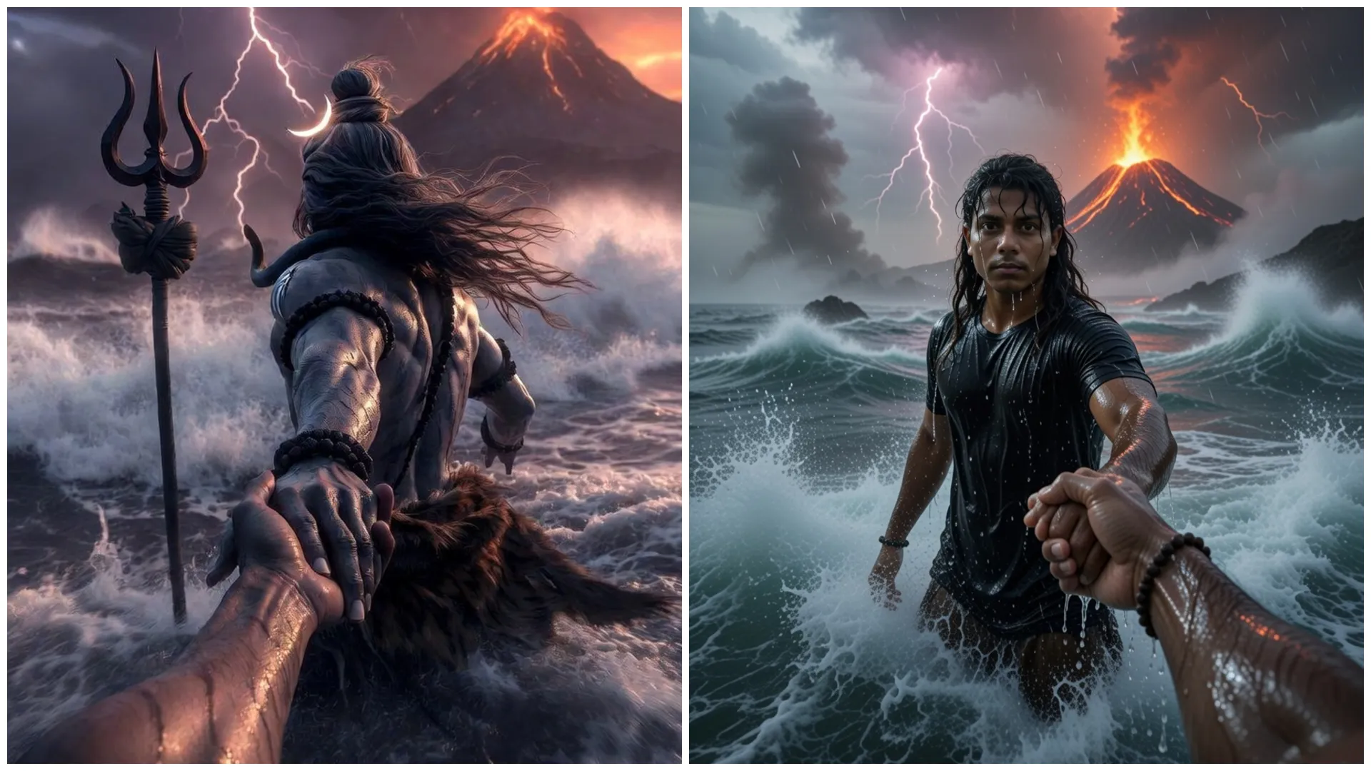 Mahadev Holding Hand AI Video Editing Prompt