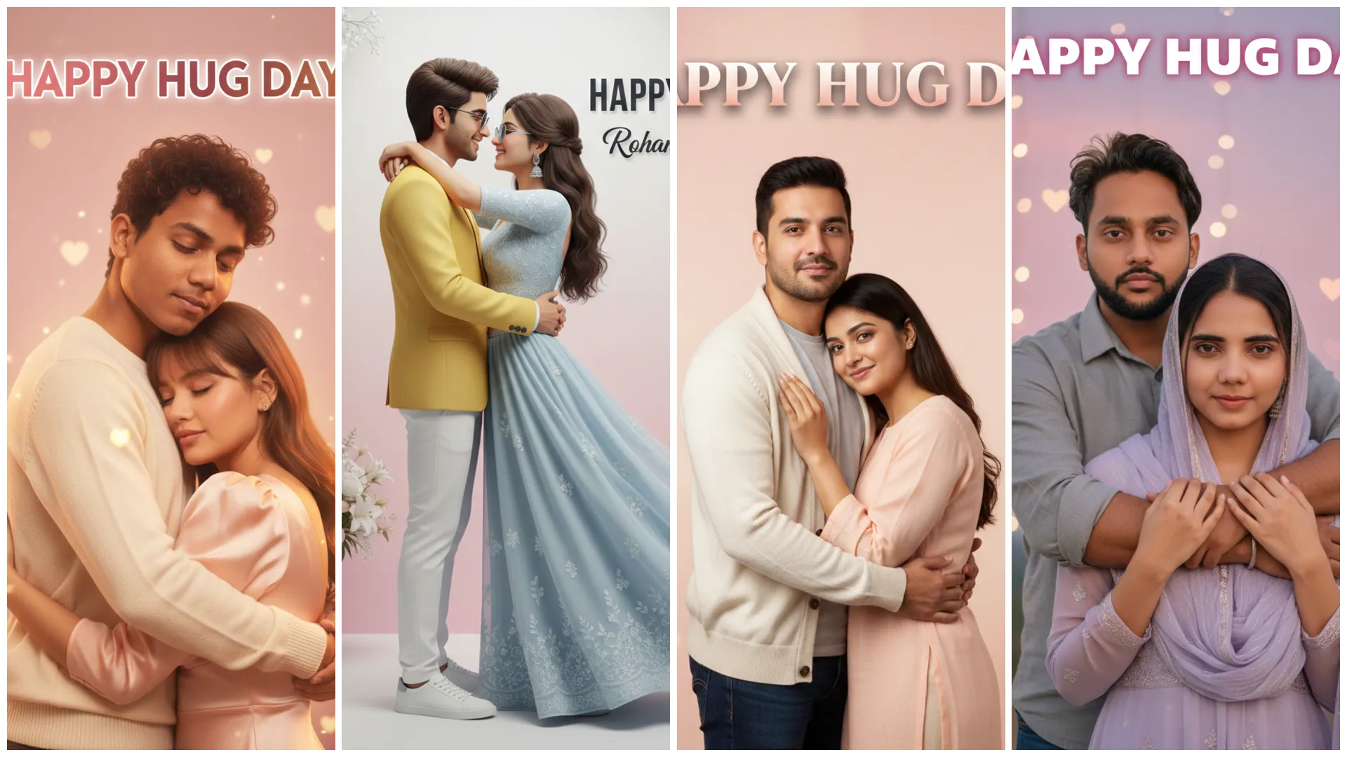 Hug Day AI Photo Editing Prompts
