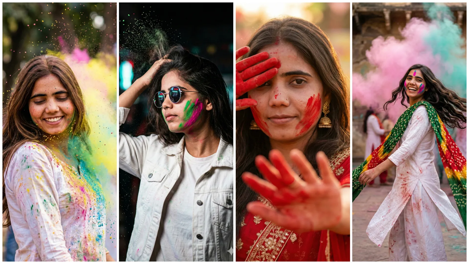 Holi AI Photo Editing Prompts For Girls