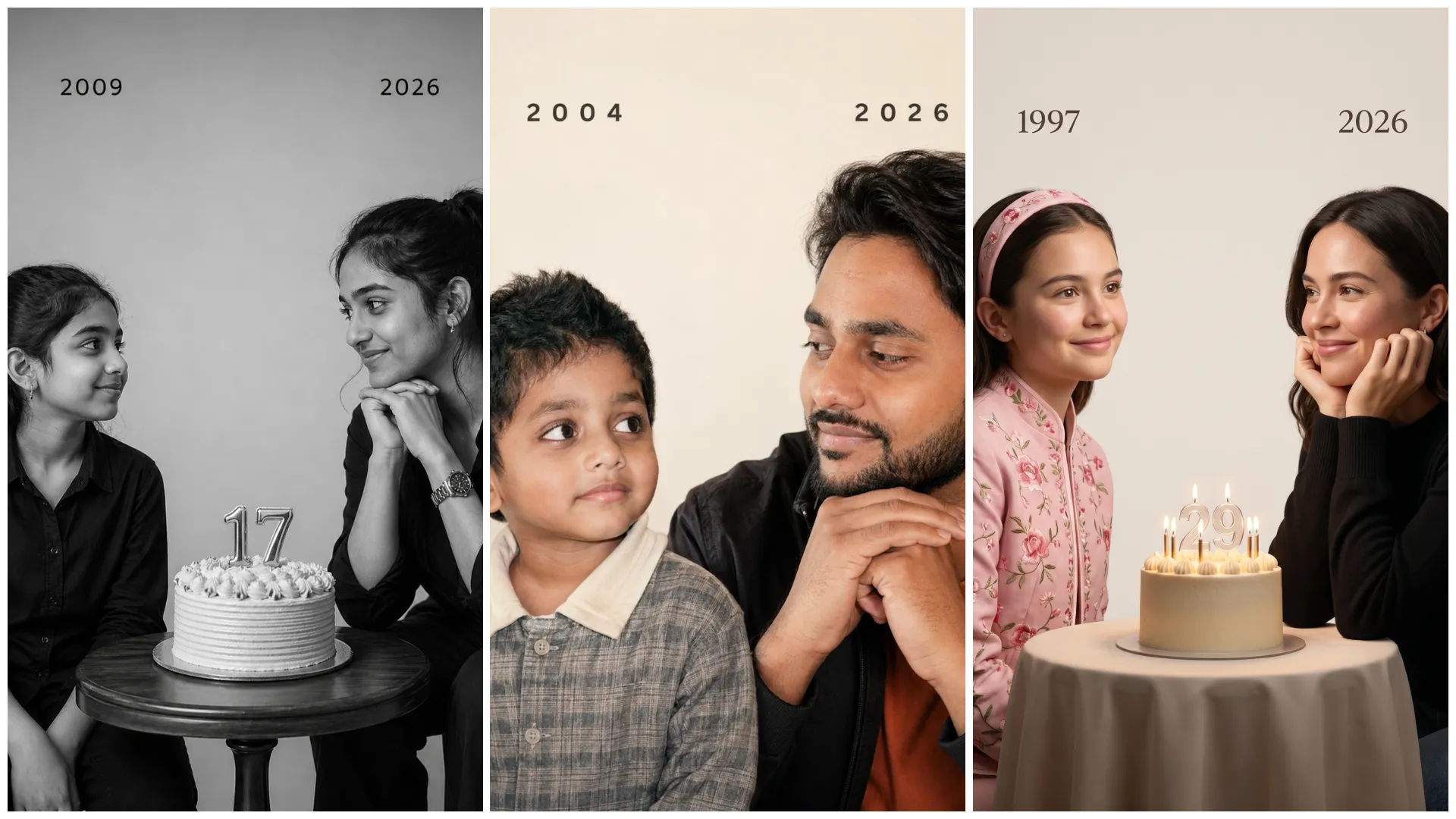 Childhood To Young AI Photo Editing Prompts