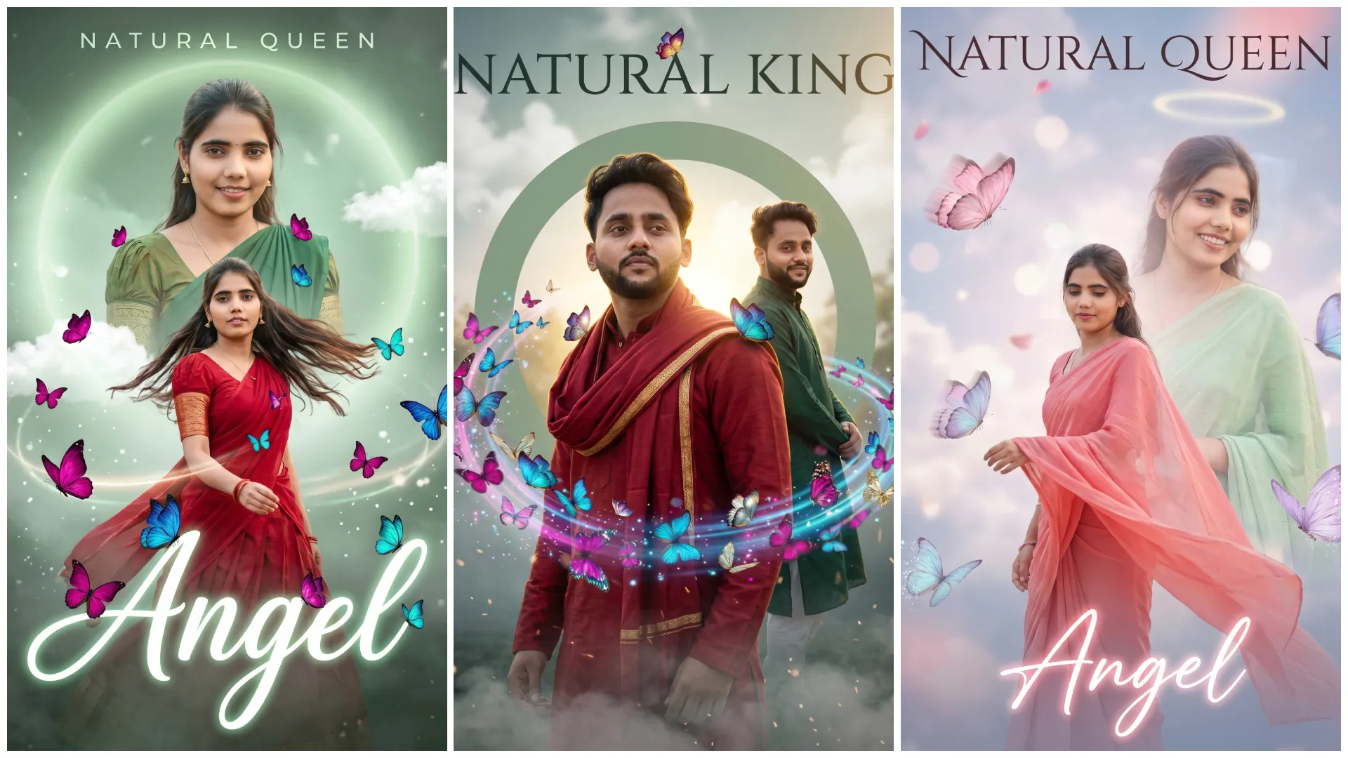 Dual Pose Butterfly Effect AI Photo Editing Prompts